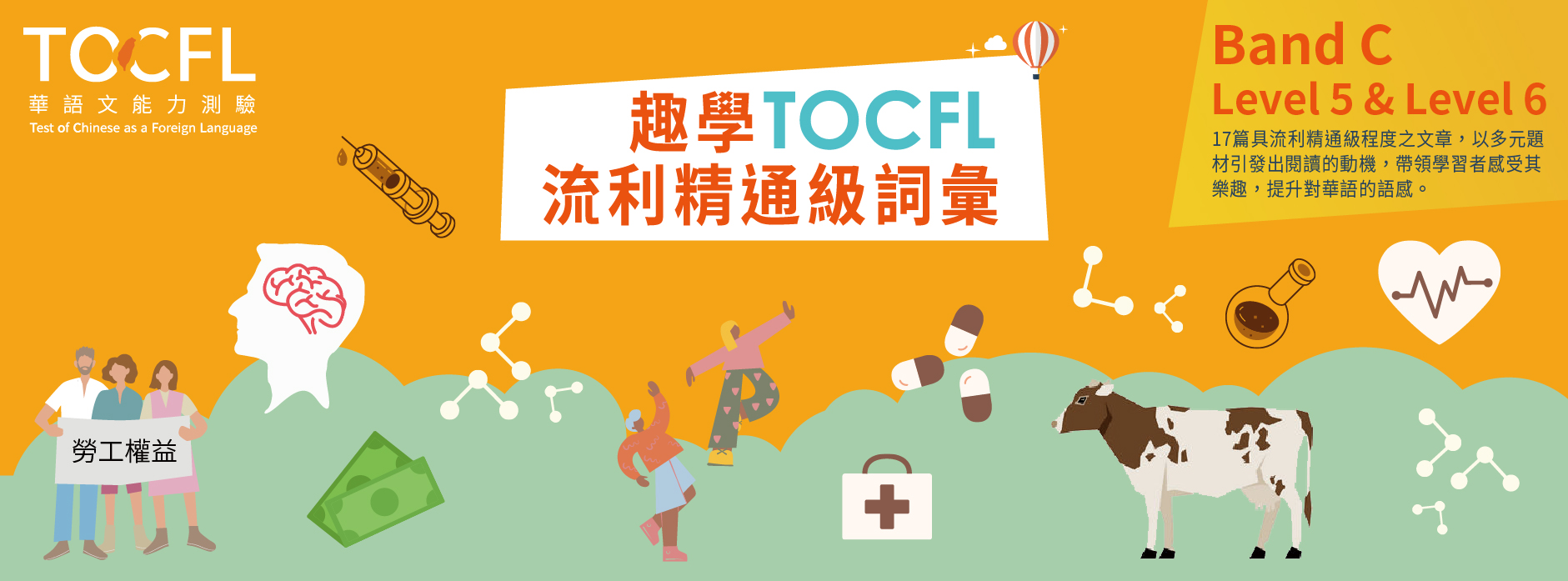 Giáo trình học tiếng Trung phồn thể 趣學TOCFL流利精通級詞彙 Band C level 5 & level 6