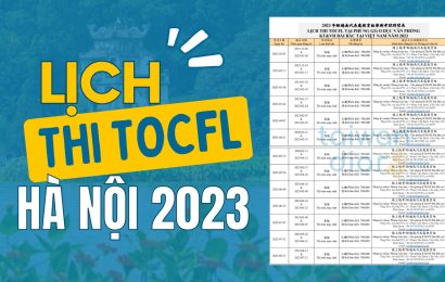 Lịch thi TOCFL năm 2023 tại Hà Nội